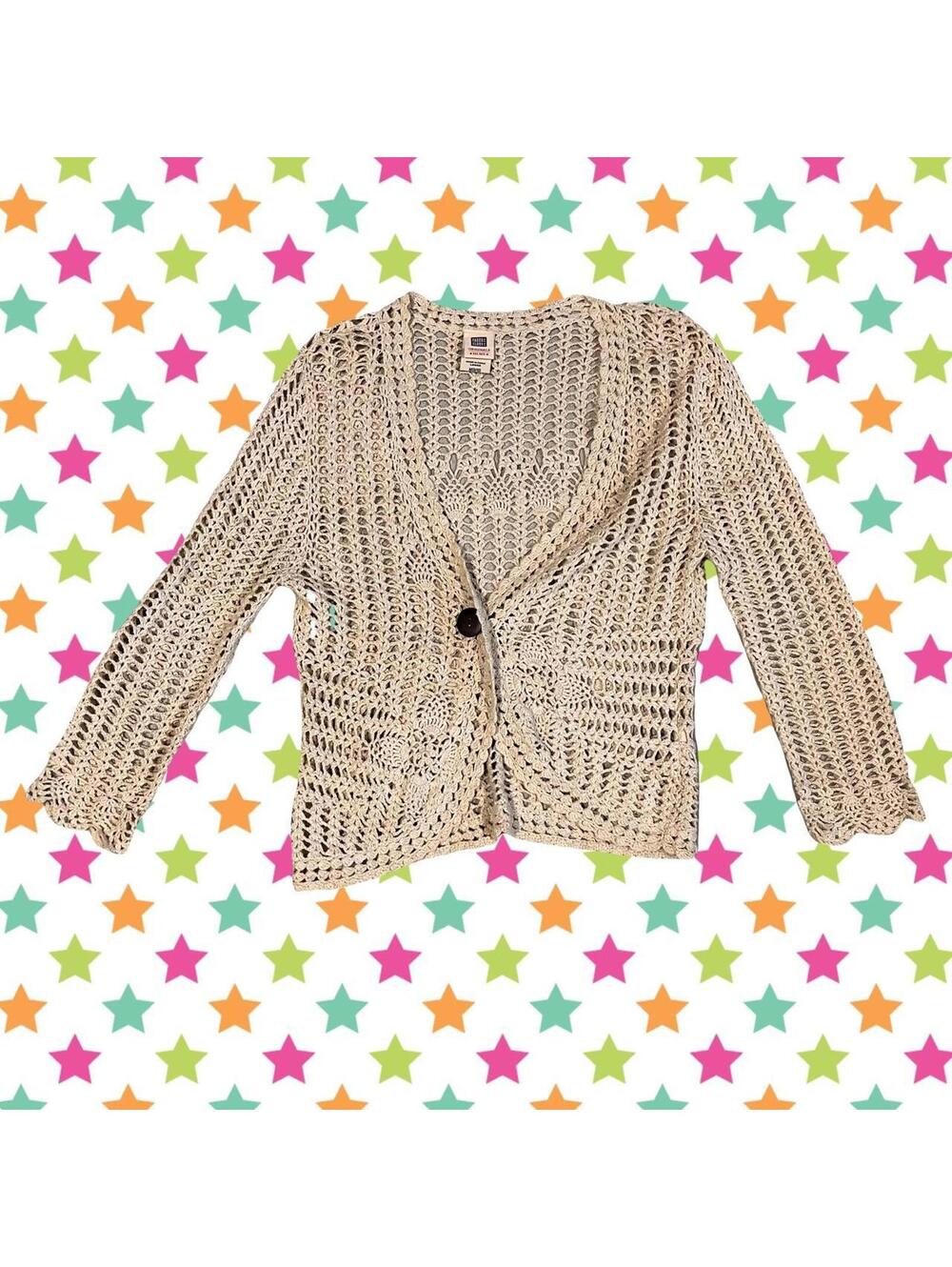 2000s Faded Glory crochet styled cover up